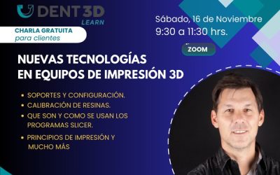 Nuevas Tecnologías en Equipos de impresión 3D – Charla gratuita para clientes